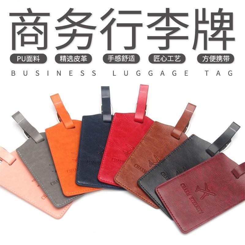 Thick Leather Airplane Boarding Pass Creative Travel Suitcase Tag Checked in Luggage Tags Cute Luggage Tag Address Name Lable