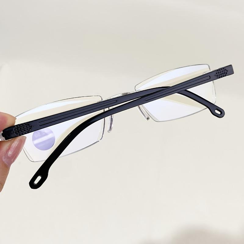 16 Pièces Lunettes de Lecture Légères Sans Monture avec Blocage de la Lumière Bleue pour Hommes et Femmes Monture Rectangulaire +1.0 À +4.0
