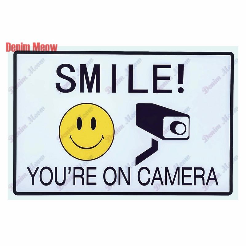 Smile Beware of Dog Tin Sign, Warning Video Poster, No Parking, Wall Art Poster, Pub Public Area Painting, Home Decor, WY104