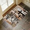 Adorable Dog Paw Print Wood Grain Floor Mat Non Slip Entryway Carpet for Living Room Kitchen Washable Outdoor Indoor Floor Mat