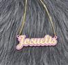 DIY Acrylic Custom English Letter Name Necklace - European & American Style