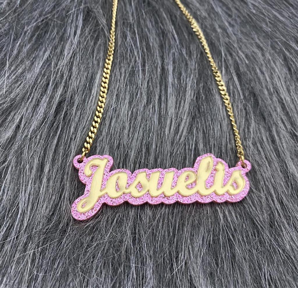 DIY Acrylic Custom English Letter Name Necklace - European & American Style