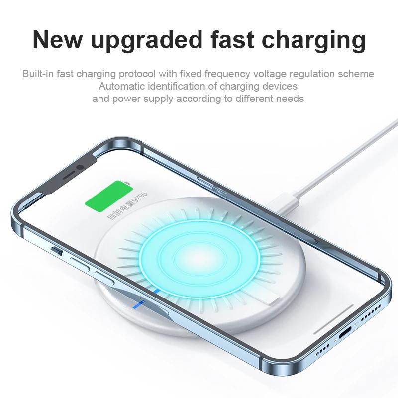 30W Wireless Charging Mobile Phone Wireless Charger Pad for iPhone Samsung Xiaomi Android round Ultra-Thin Fast Desktop Charging