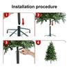 14.8" Christmas Tree Height Extender Metal Tree Base Extension Pole with 3 Fixing