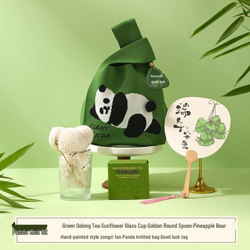 Panda Knit Oolong Tea Gift Set