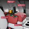 Multi-Function Car Armrest Box with USB Port - Storage Booster Pad Center Console Tissue Box And Water Cup Holder for Vehicle