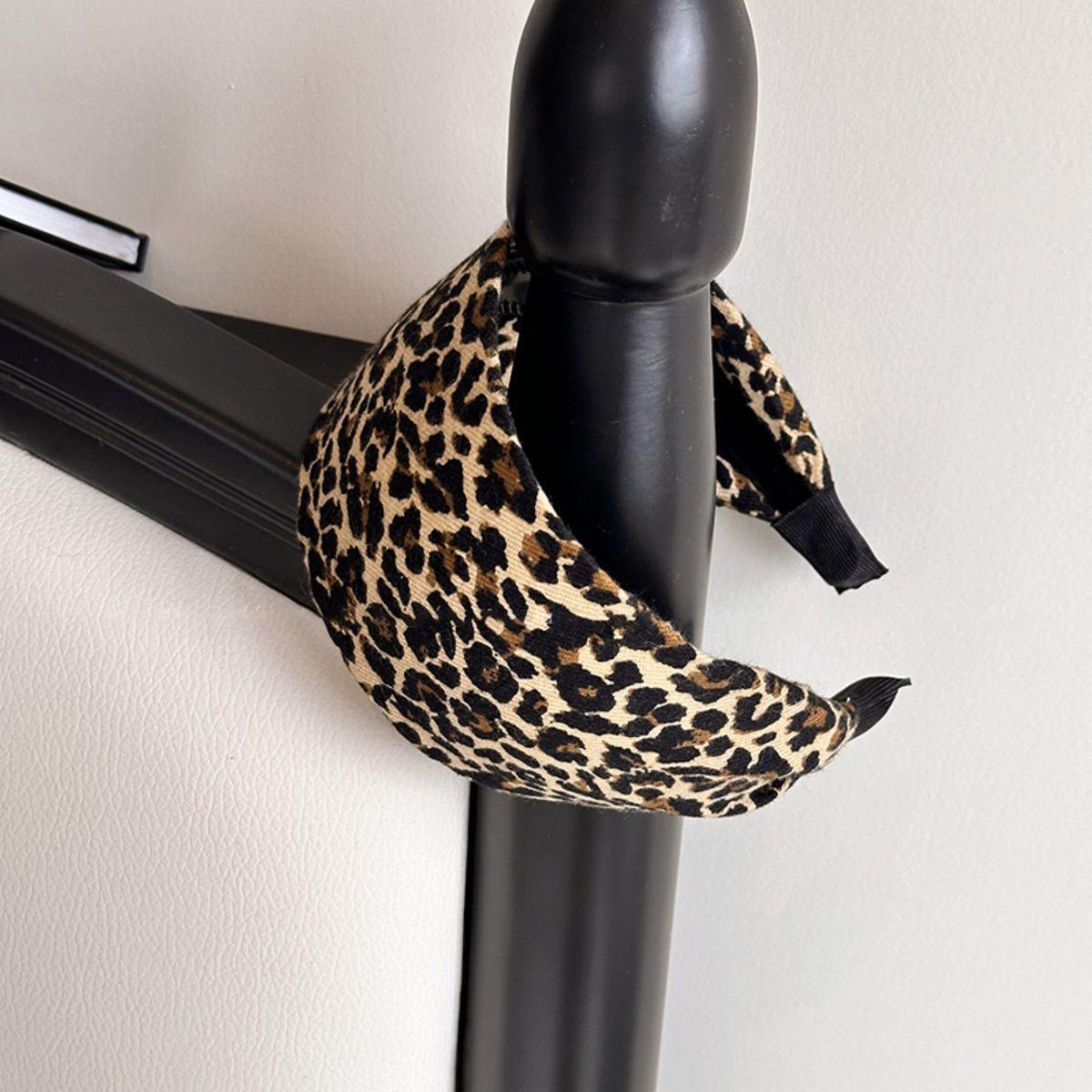 

Широкополые повязки с леопардовым принтом для женщин, винтажные обручи для волос, модные аксессуары для волос для девушек и женщин, головной убор Size fits all