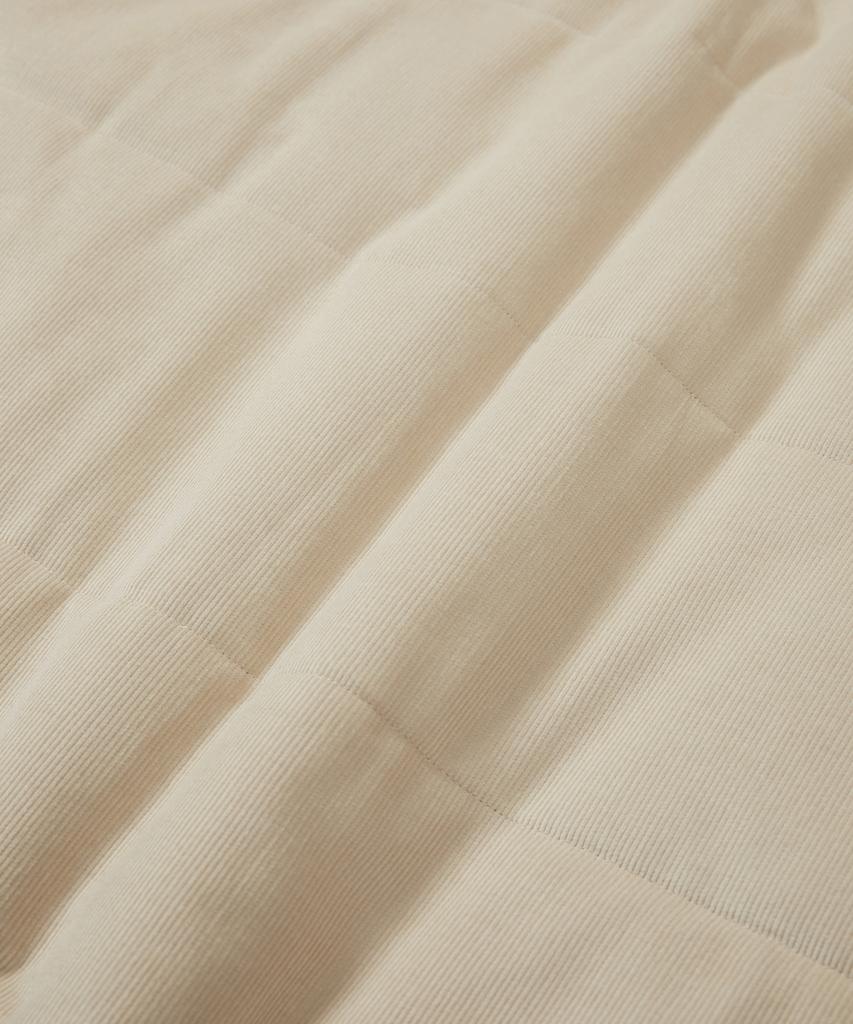 West Grand Boulevard Poche Corduroy Padded Vest Cream Beige