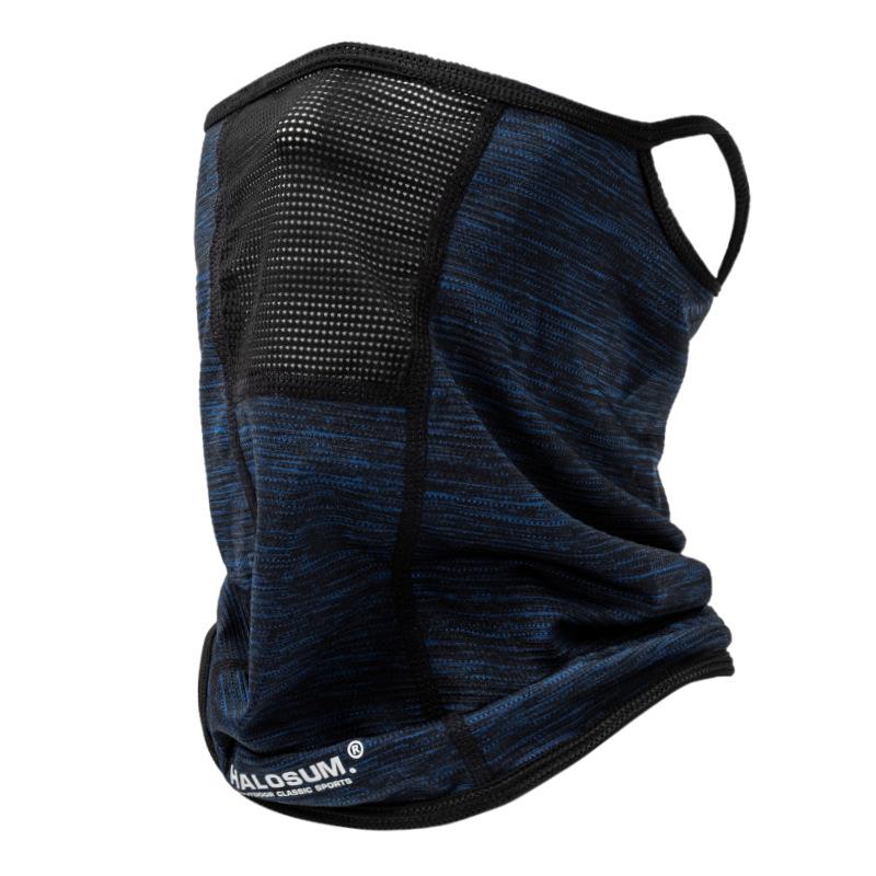 

Ice Silk Sunscreen Mask Breathable Mesh Face Cover Cooling Cycling Bandana Scarf Driving Fishing Motorcycle Windproof Mask темно-синього кольору