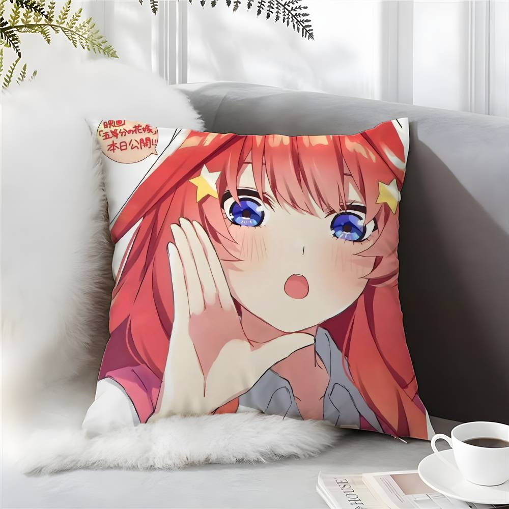 The Quintessential Quintuplets-MT Nakano Itsuki Pillow Case Comfort Sofa Bed Silky Elegant Invisible Zipper Pillow Cushion Cover
