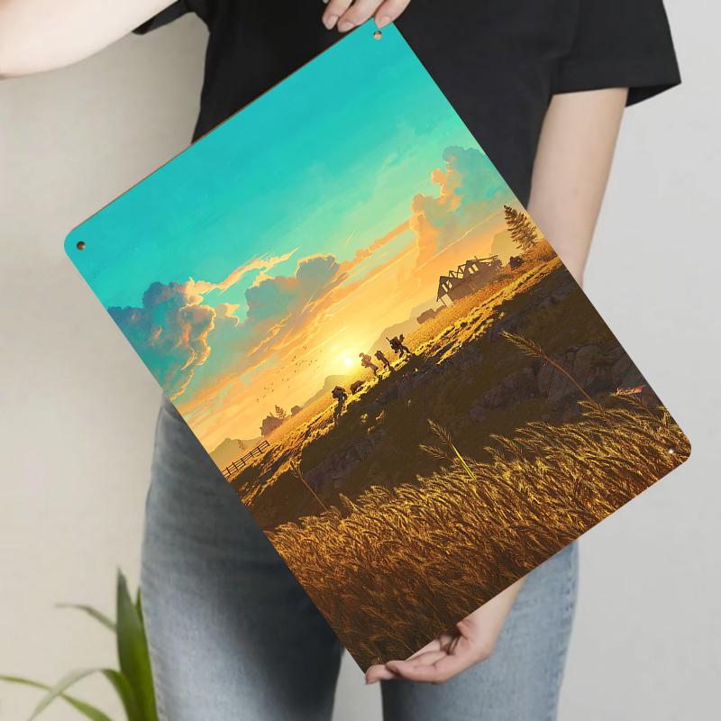 

Sunset Prairie Adventure Team Metal Tin Sign Home Wall Decor Living Room Bedroom Study Art Hanging 20x30cm（7.8x11.8inch）