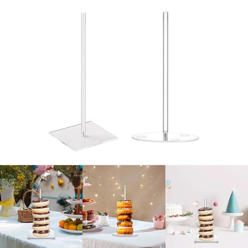 Robuster Acryl-Donutständer, Tischdekoration, Bagel-Präsentation für Abschlussfeier, Hochzeit, Jahrestag, Babyparty, Thanksgiving