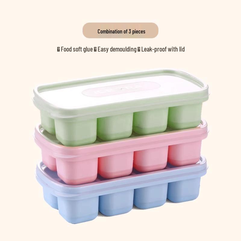 Food-Grade Silicone Ice Cube Tray for Home Use – DIY Quick-Freezing Ice Mold and Yogurt Ice Container