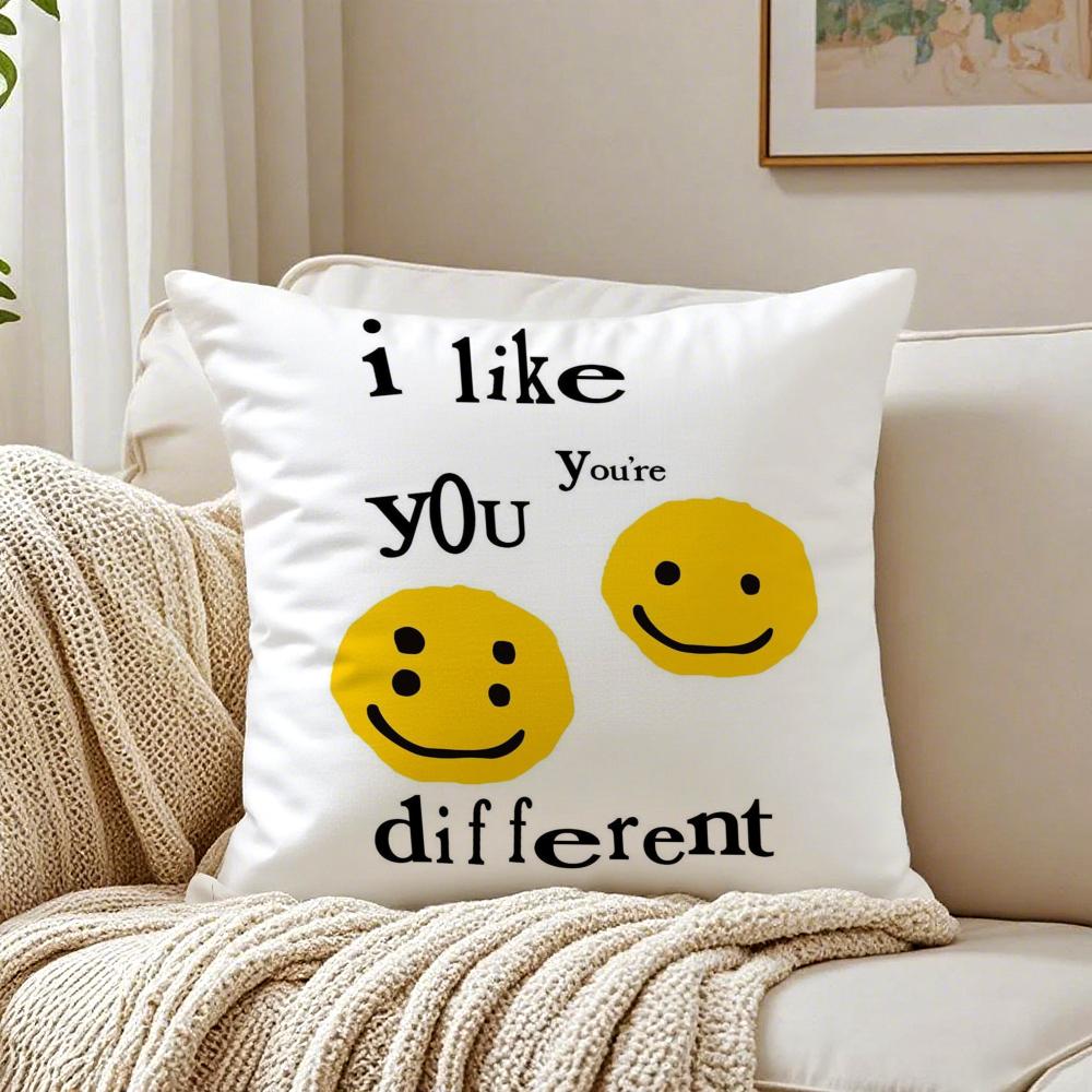 Luxury Smile CCpfm Cushion Cover Linen Pillowcase Soft  for Sofa Bed Home Room Decor