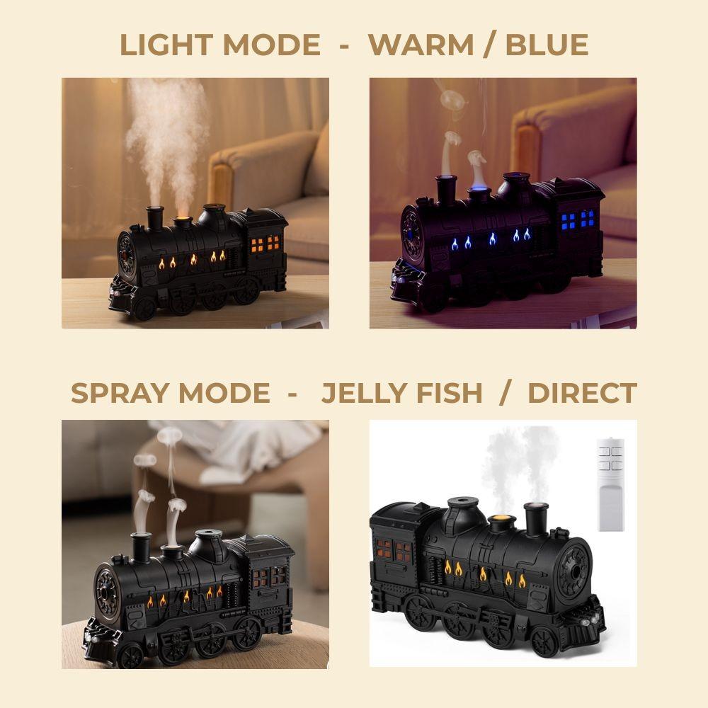 HOMLLY Dampfzug Diffusor Luftbefeuchter mit Licht (300ml)