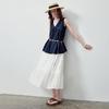 Chuyu Women's 2026 Summer Sleeveless Pleated Babydoll Blouse