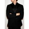 H M Single Breasted Tuxedo Jacket sliM Fit Black