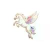 Fashion Flying Horse Brooches For Women Men Cute Animal Pony Badge Pins Clothing Bag Accessories New Year Gift