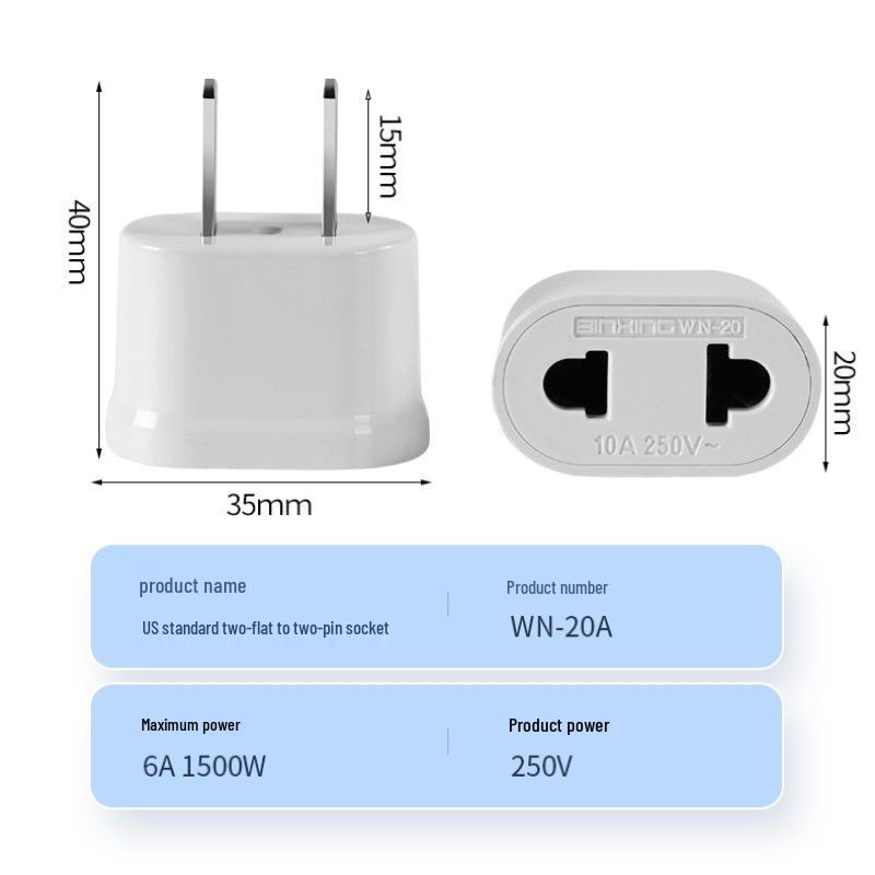 Vícezemní převodník zástrček - Adaptér pro standardy EU, US, KR, RU