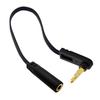 6 Inch 3.5mm Audio Extension Cable, Straight Famale to 90 Degree Angle Male 1/8" TRS Jack Extender AUX Cord for Headphone, Speaker, Car Stereo, Home