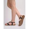 Shoetopia Casual Black Flat Sandals For Women & Girls /Eu40