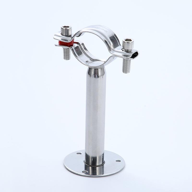 Decorative 304 Stainless Steel Pipe Bracket with Base for Water & Gas Pipes