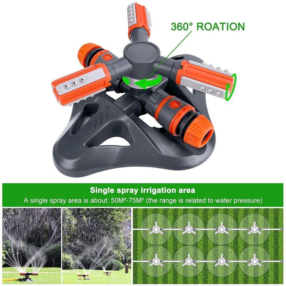 Automatic Garden Sprinklers 360 Degree Rotary Nozzle Water Sprinkler Irrigation Supplies Saving Watering Irrigation Tool Kits