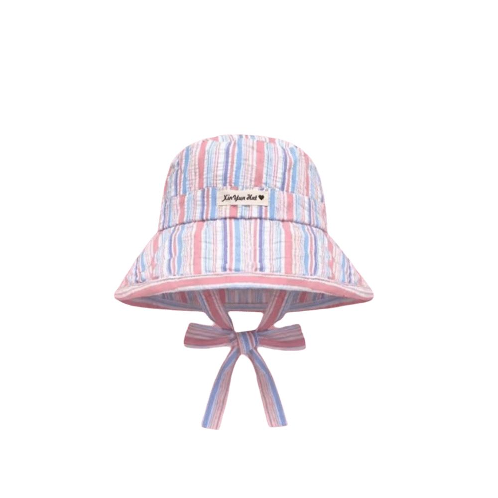 Contrasting Color Wide-edged Sun Hat Lace-up Wide Brim Fisherman Hat  Summer