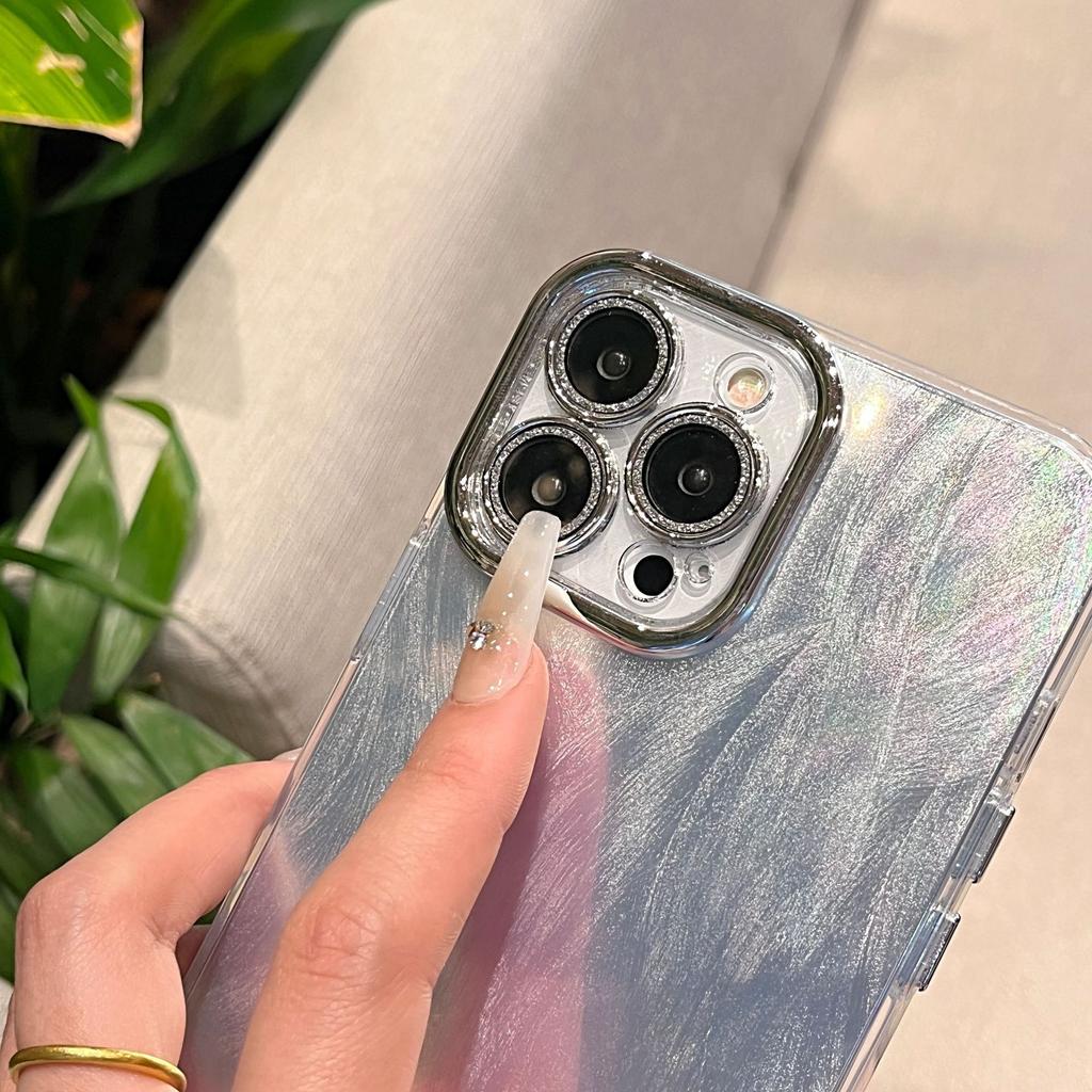 Feather Silty Plating Flash Powder Lens Film Suitable for IPhone 15 Mobile Phone Case 12 Apple 11 Blu-ray IMD Hard Shell 14/13