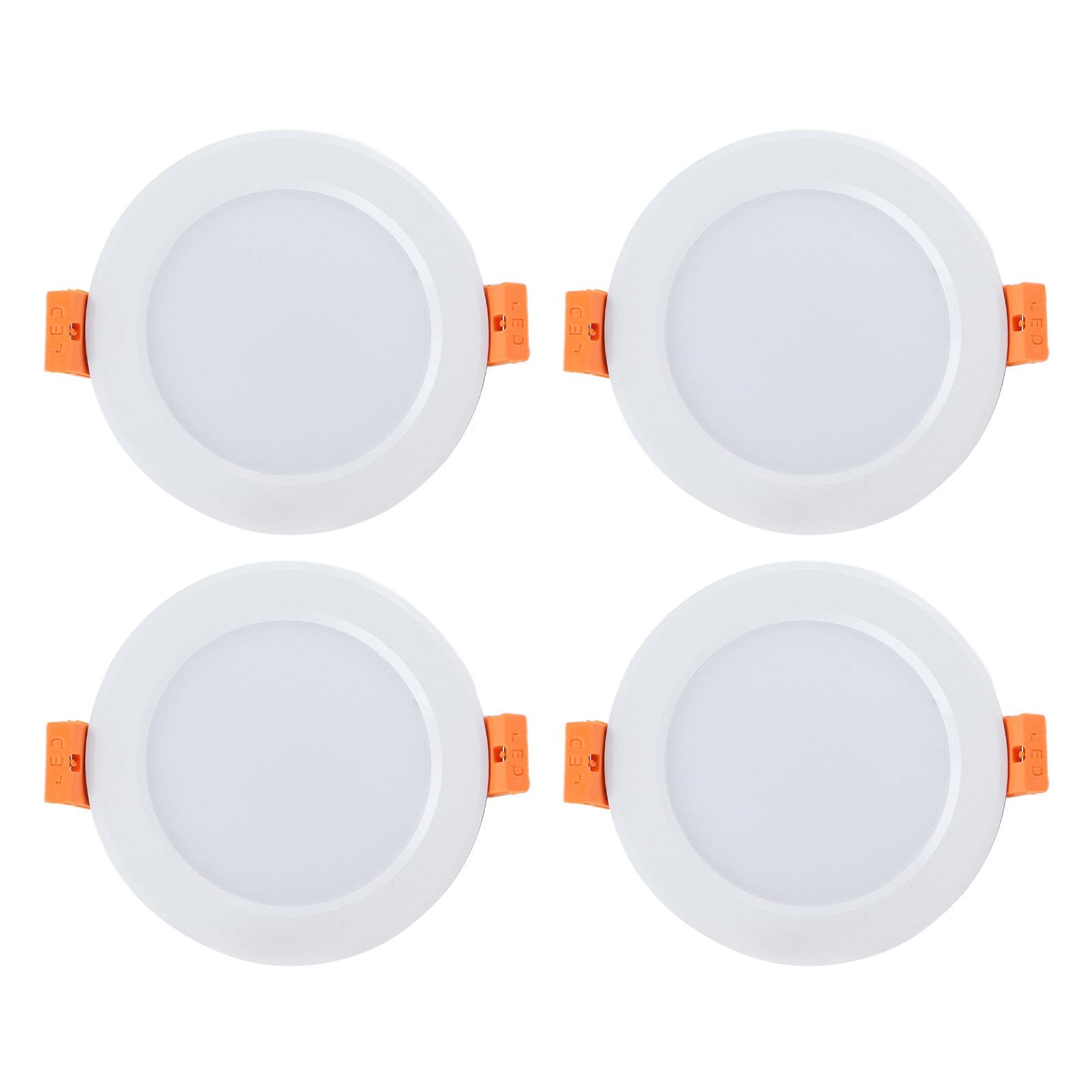 

4 шт. 4-дюймовый потолочный плафон для автофургона 300 лм 6000 К, круглый светильник для салона автомобиля, белый для каравана