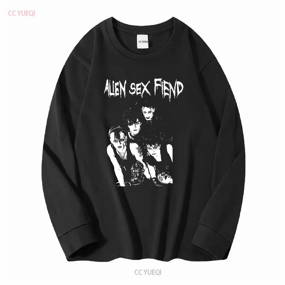 Ladies Alien Sex Fiend Band Photo Official T Shirt Womens Girls Vintage Washed Streetwear Homme Breathable Versatile Soft