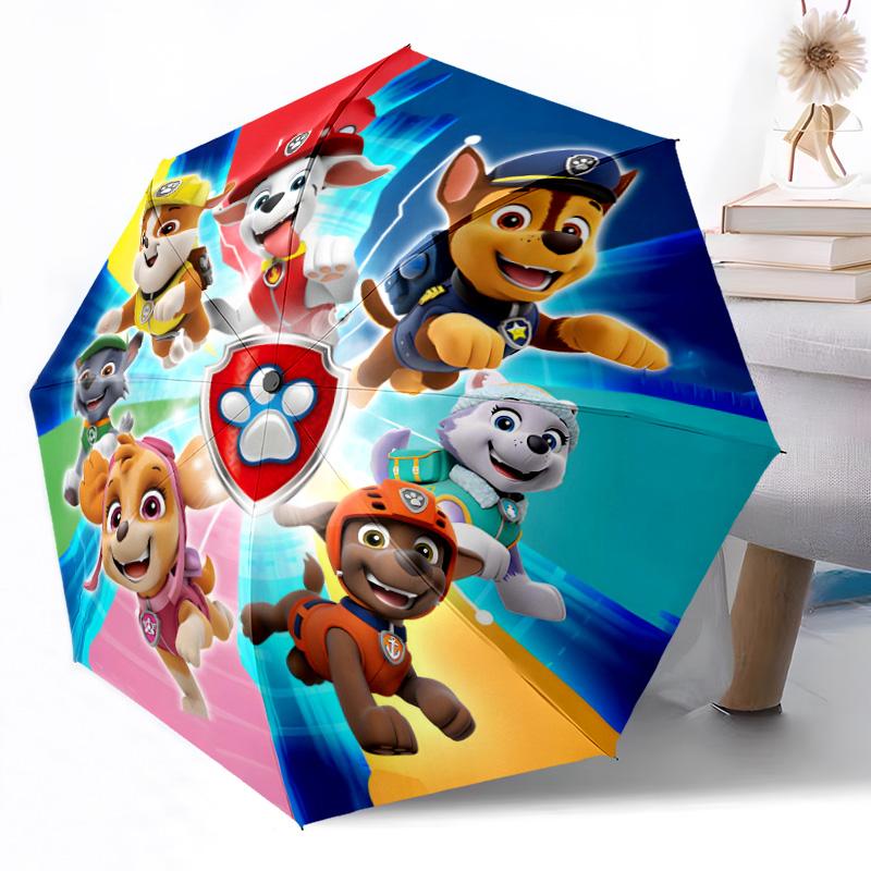 Paw Patrol Heroes Portable Automatic Umbrella Compact 8 Rib Lightweight Foldable Design for Outdoor Daily Use Perfect Gift for Friends Family