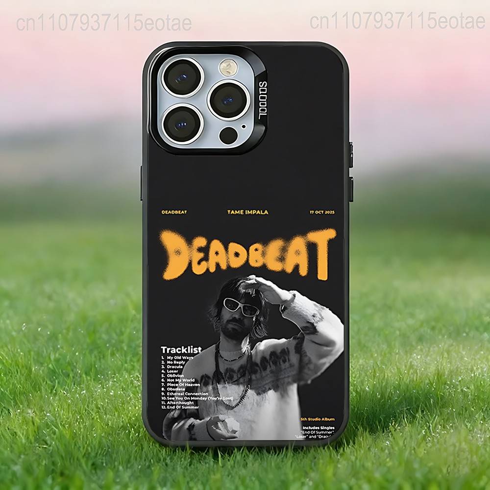 Deadbeat T-Tame I-Impala Pouzdro na telefon Pro iPhone 17,16,15,14,13,12,11,Pro,XS,Max,Plus,Mini,SE4,E Černý Matný Nárazuvzdorný Kryt