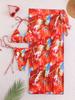 2026 European & American Tie-Dye Bikini Three-Piece Set - Sexy Vacation Swimwear