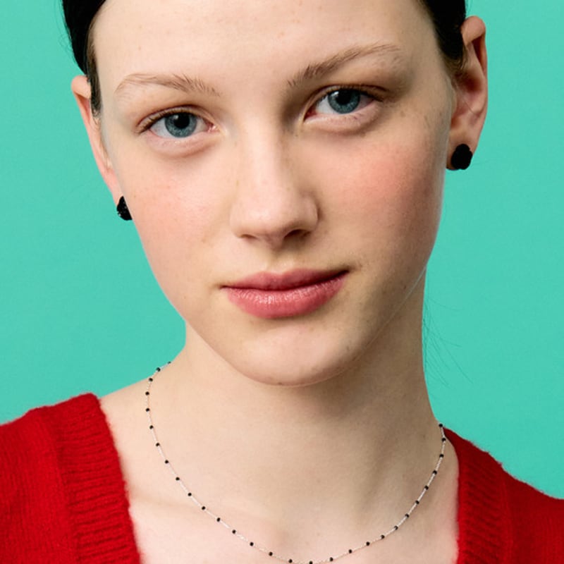 VINTAGE HOLLYWOOD [925 Silver] Color Dot Necklace_VH2536NE001M