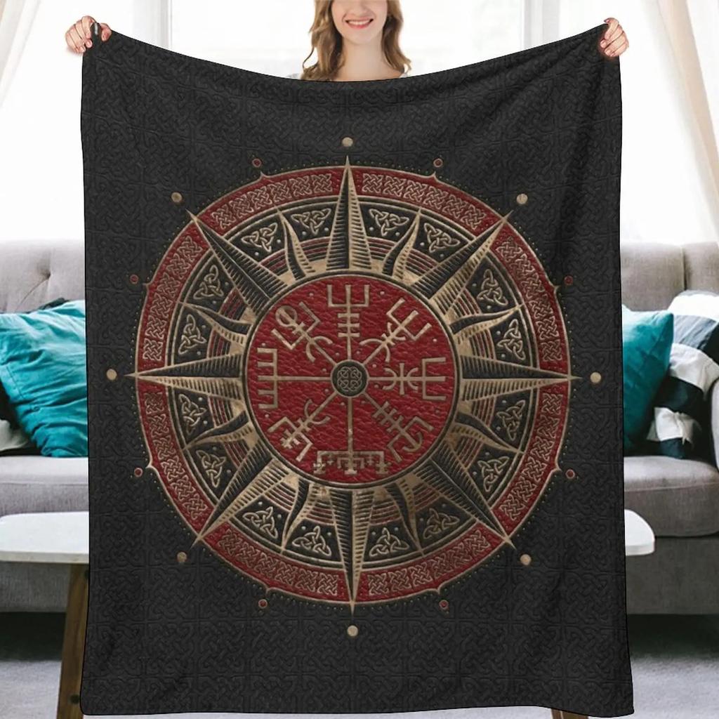 Norse Mythology Viking Blanket Odin Rune Nordic Decorative Flannel Blanket