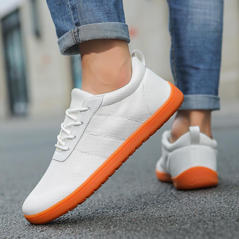 Wide Toe Casual Sports Shoes Breathable Mesh Gym Training Sneakers Light Elastic Fitness Flats Leisure Walking Shoes