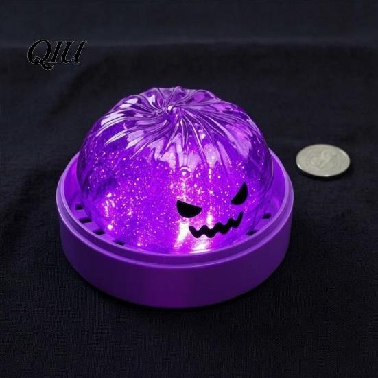 Portable Dumpling Toy Halloween Stress Relief with Steamer, Glitter Ball Fidget Party Favors Toy, Anxiety Relieving Steamed Bun Squeeze for