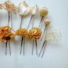 Gold Dried Flower Hair Coming of Age Japanese Gold Ball Gold Graduation Wedding Wedding Hakama Hani. Ornament, Ceremony, Wear, Mizuhiki, Leaf,