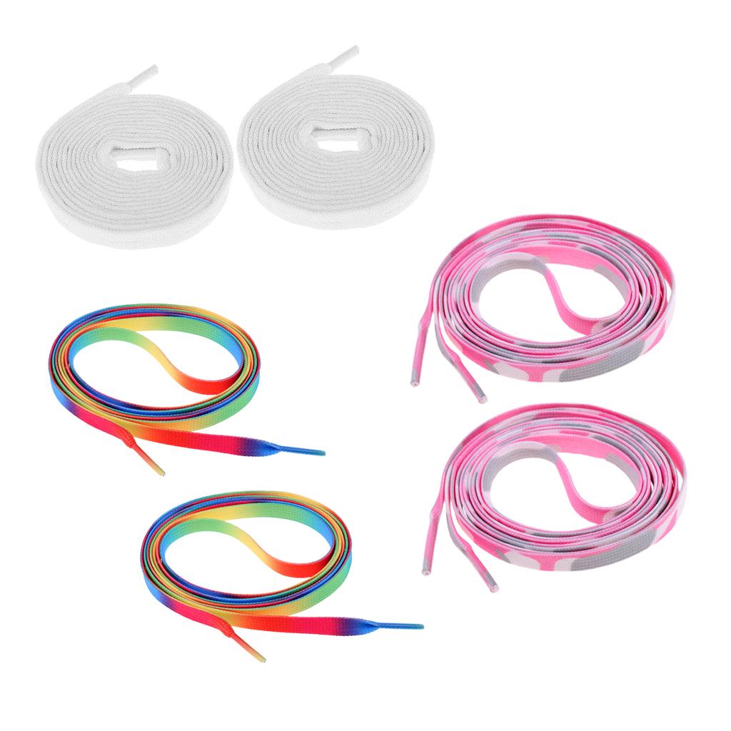 3 Pairs Knitted Laces for Shoes and Roller Skates, Men Women Skates Shoelaces Strings Replacement