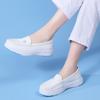 Women’s Moccasins Black Loafers Leather Driving White Casual Slip On Walking Shoes Nurse Shoes