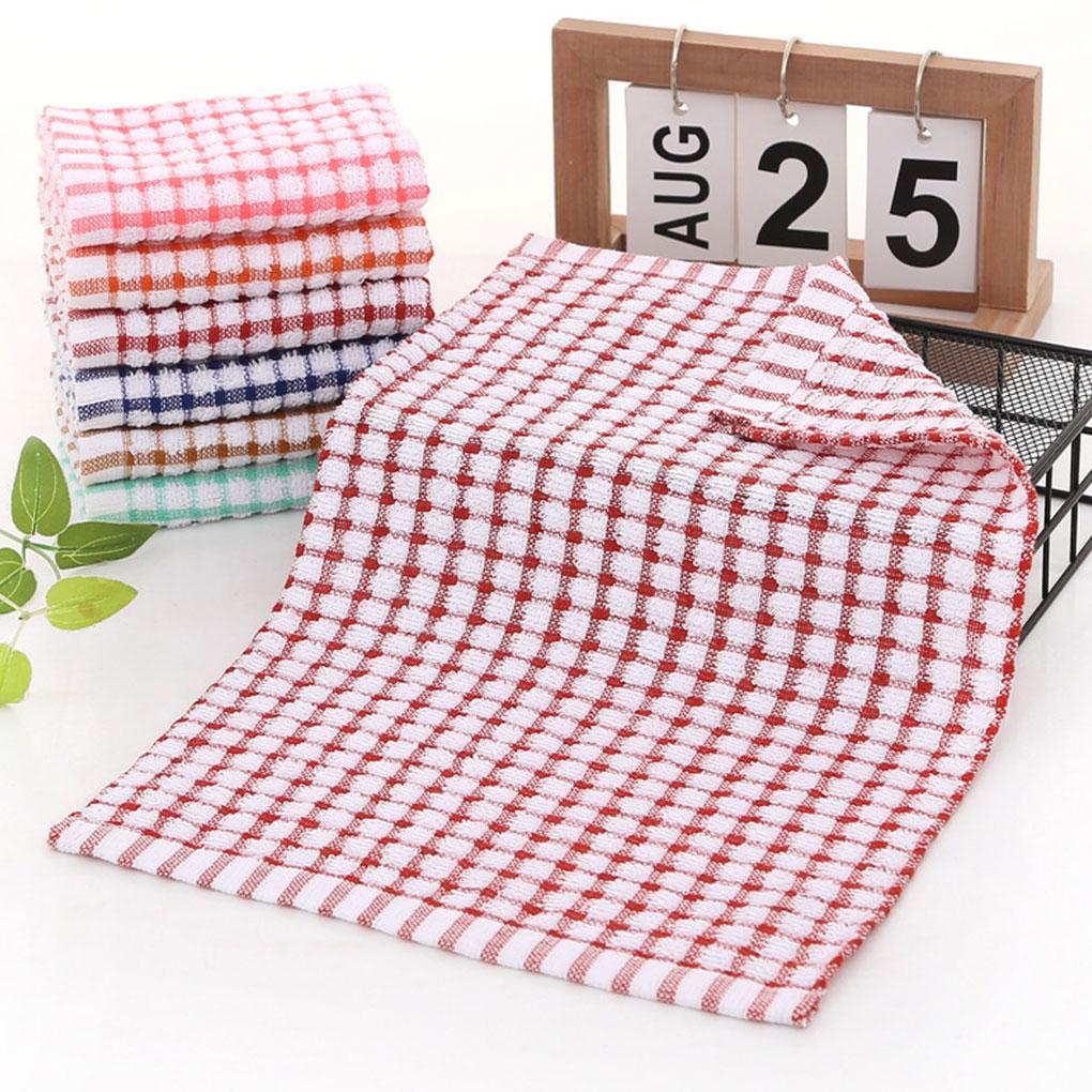 Dish Cloth Cotton Dry Kitchen Towel Absorbent Cleaning Tea Rag Kitchen Duster Towel