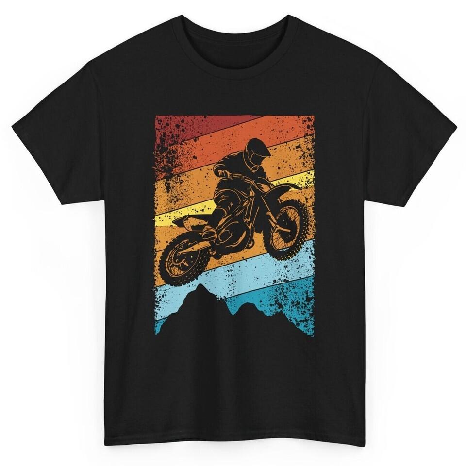 

Vintage Motocross Dirt Bike T-shirtSports Retro Racing Biker Graphic Tee Unisex T-Shirt L
