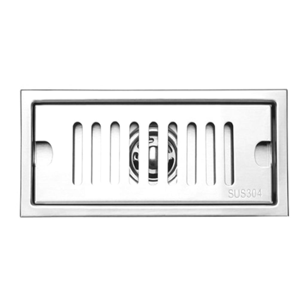 Shower Drain Long Stainless Steel Deodorant Removable Floor Drain for Bathroom Hotel 20cm Middle