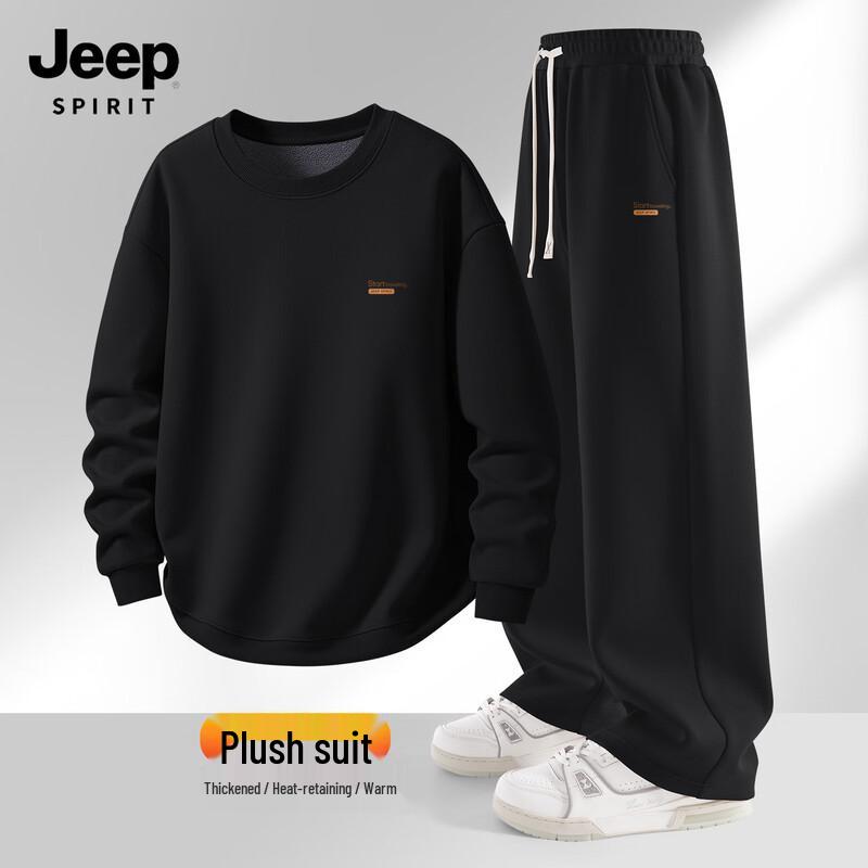 

JEEP SPIRIT Men s Winter Fleece Sweatshirt & Pants Set 3XL
