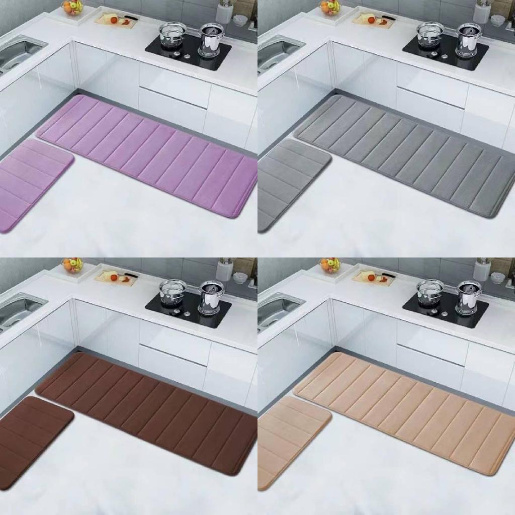 Soft Memory Foam Bath Mats Non Slip Absorbent Bathroom Rugs Extra Mat Kitchen