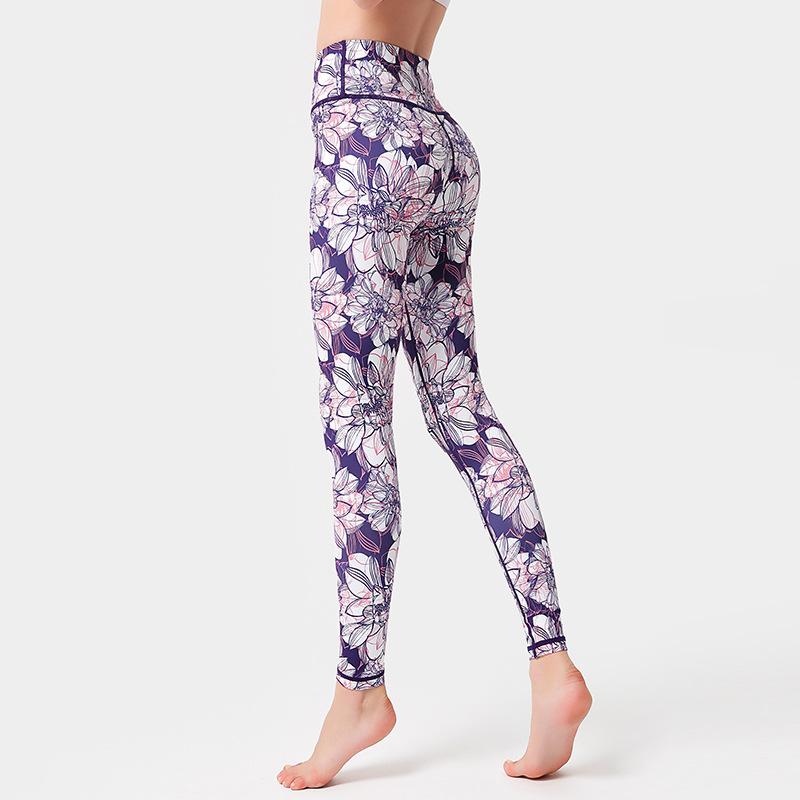 New Style Women's Yoga Trousers - Long Leggings with High Waist, Buttock-Lifting Design, Printed Base Layer for Sports, Fitness and Yoga