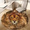 Lion Round Rug Nonslip Area Rug Office Chair Mat Carpet Perfect For Bedroom Living Room Office Easy Clean Aesthetic Home Decor