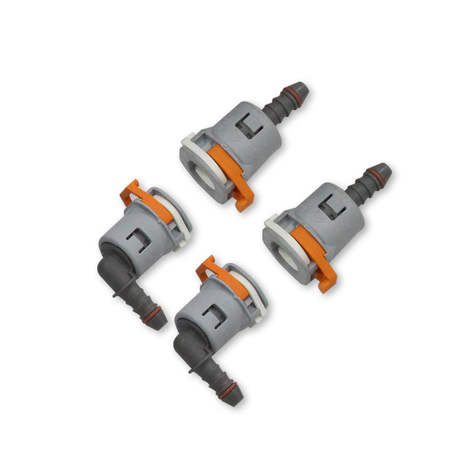 

Automotive Nylon Fuel Line Repair Kit 3Celsius8 in 10mm with 90 degrees and Straight Quick Tie Off Fuel Loss Accessories Included