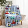 Cute cars Theme Printed Blanket - Perfect for Couch, Bed, Travel & Outdoor Use | Machine Washable, Cozy & Durable.